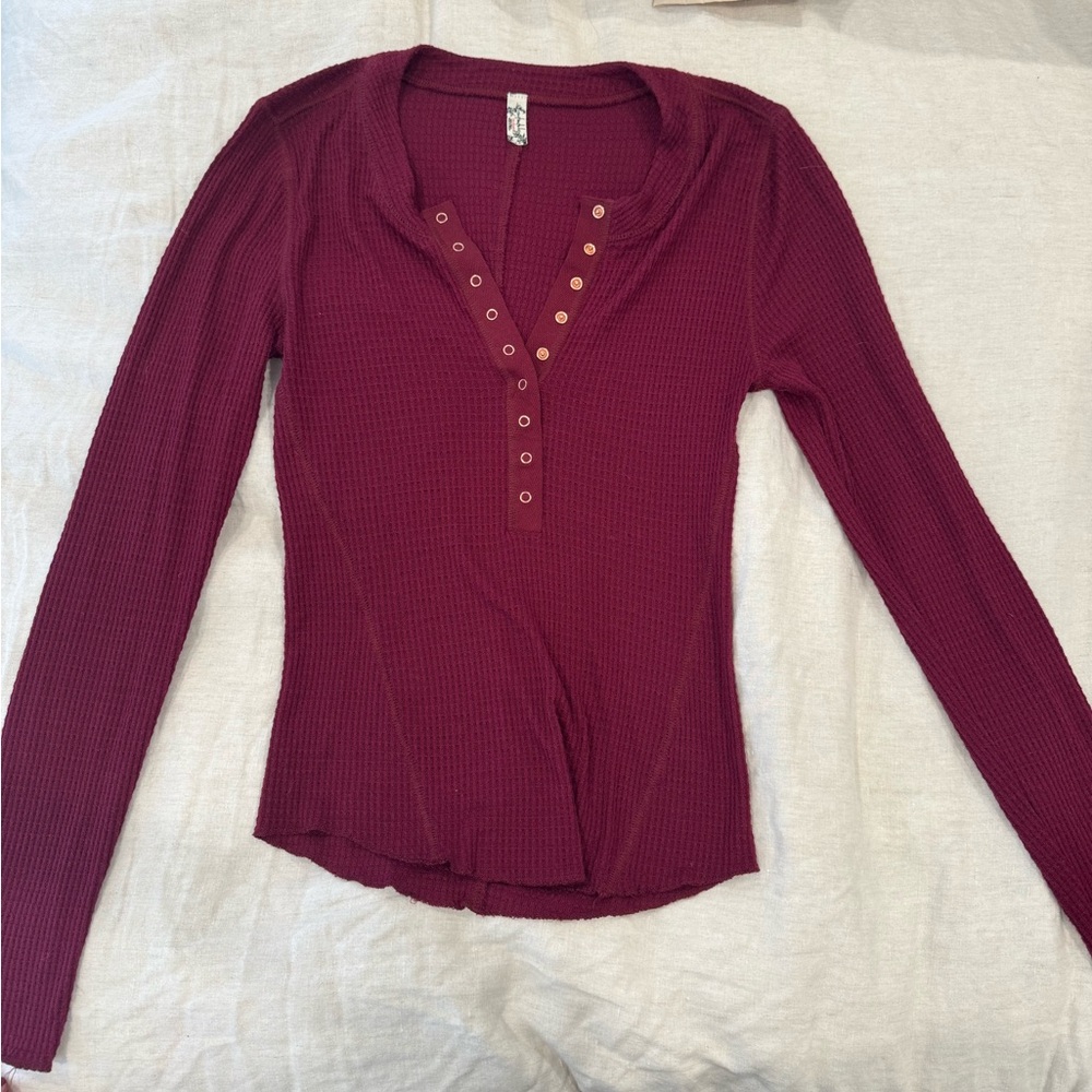 Free people waffle shirt